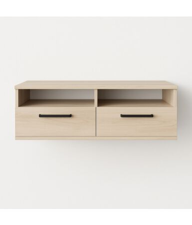 Szafka RTV podwieszana: szuflady z górną przestrzenią